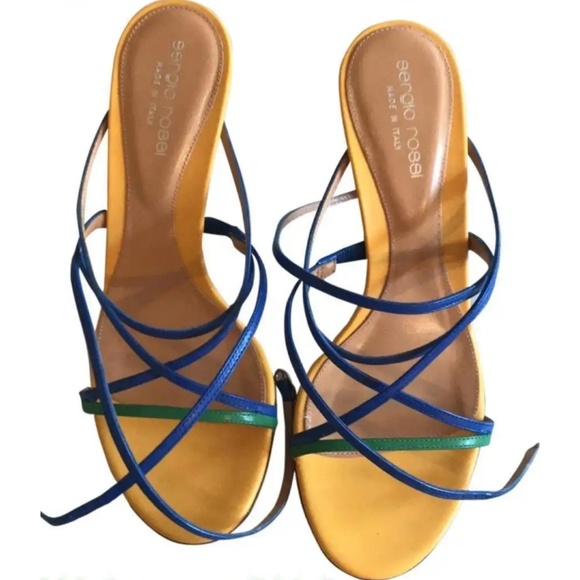 Rare Sergio Rossi Crayola Multi Strap Sandals 35.5 - Picture 3 of 7